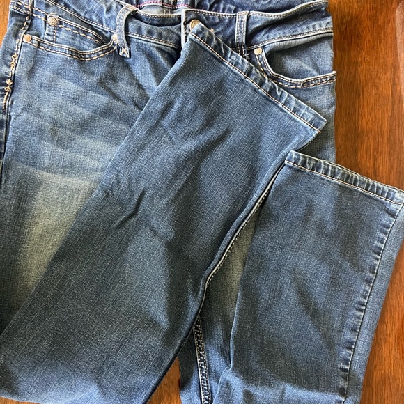 Wrangler Blue Bootcut Jeans Classic Style - Picture 2 of 6